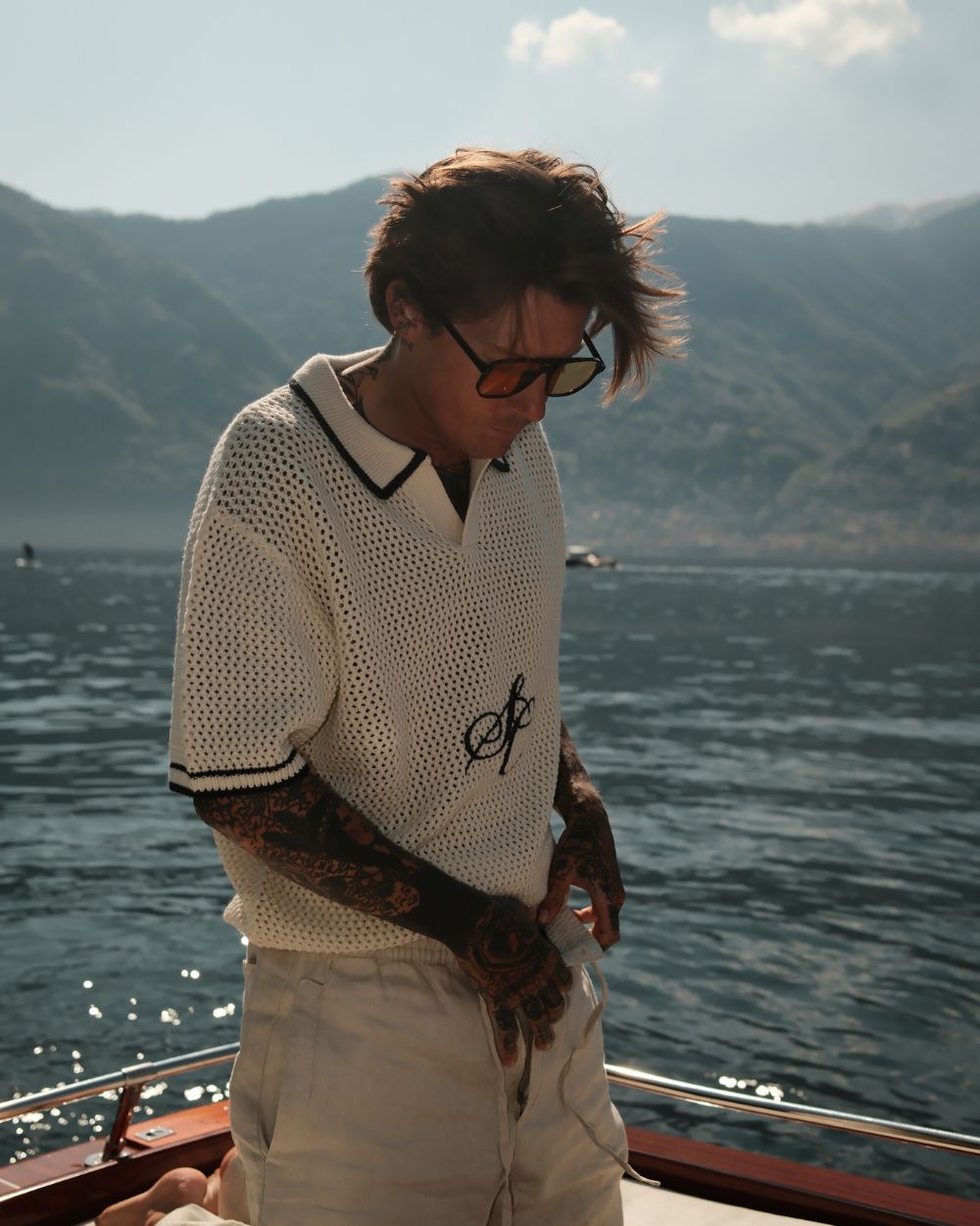 Strikket Kortærmede Polo Hvid | Skagen - clothing.dk